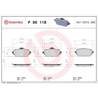 Bremsbelagsatz Scheibenbremse 19 mm BREMBO für u.a....