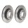 2 brake discs full Ø 260 mm 12 mm coated BREMBO for DACIA SANDERO and others