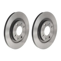 2 brake discs full Ø 266 mm 13 mm coated BREMBO...