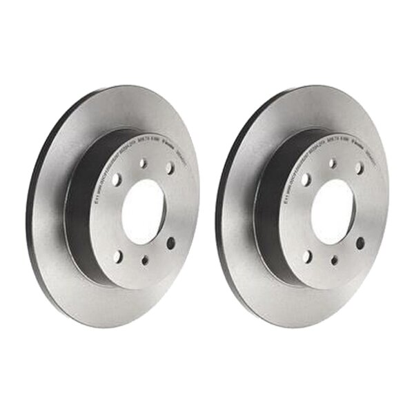 2 brake discs full Ø 258 mm 10 mm coated BREMBO for NISSAN PRIMERA and others