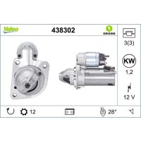 Starter 12 teeth 1.2 kW VALEO for FORD FOCUS III