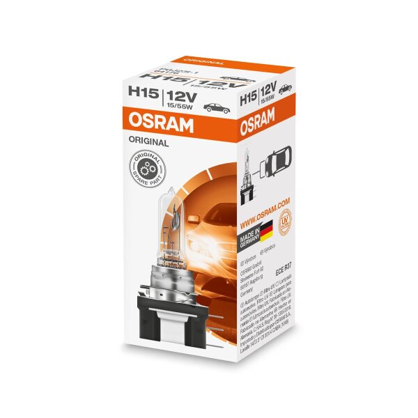Glühlampe H15 12V 55 15W PGJ23t-1 OSRAM ORIGINAL für passend für PKW
