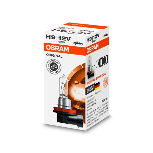OSRAM ORIGINAL LINE H9 halogen headlight lamps 2100lm 65W