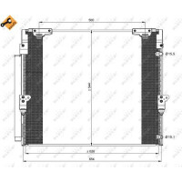 Air conditioning condenser with sealing ring NRF fits TOYOTA LAND