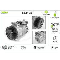 Compressor air conditioning 100mm VALEO for MERCEDES E-CLASS