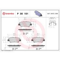 Brake pad set disc brake BREMBO suitable for KIA SOUL and...
