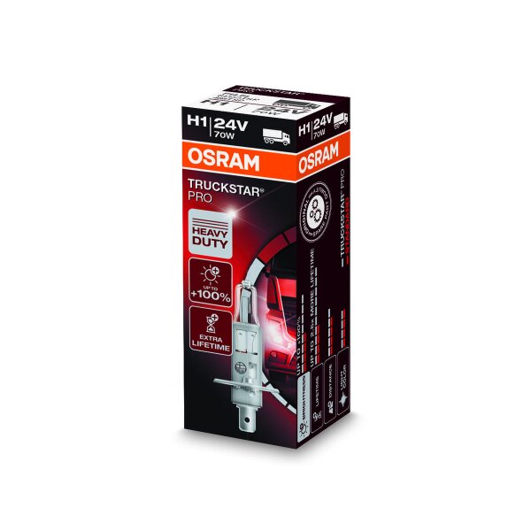 OSRAM TRUCKSTAR PRO Halogen-Scheinwerferlampen H1 24V 84W 1900 lm 64155TSP