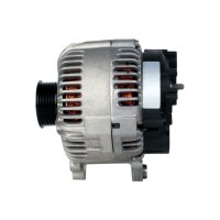 Alternator with V-ribbed belt pulley 57mm HELLA for AUDI...