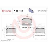 Bremsbelagsatz Scheibenbremse 13 mm BREMBO für u.a....