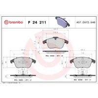Brake pad set disc brake wear warning contact BREMBO for...