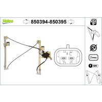 Window lifter front left electric 2-pin VALEO for VW LUPO I