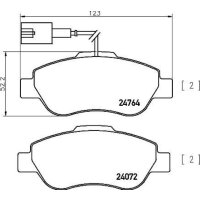 Brake pad set disc brake 18 mm BREMBO suitable for e.g....