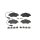 Brake pad set disc brake 18 mm BREMBO suitable for e.g. FIAT 500