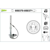 Window lifter rear left electric 2-pin VALEO for RENAULT...