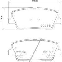 Bremsbelagsatz Scheibenbremse 16 mm BREMBO für u.a....