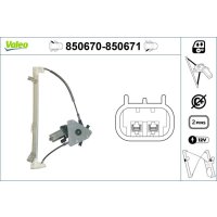 Window lifter rear left electric 2-pin VALEO for PEUGEOT...
