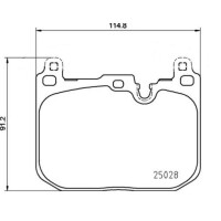 Bremsbelagsatz Scheibenbremse 15 mm BREMBO passend...