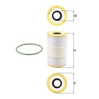 Ölfilter MAHLE für AUDI A4 B8