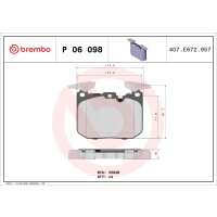 Bremsbelagsatz Scheibenbremse 16 mm BREMBO passend...