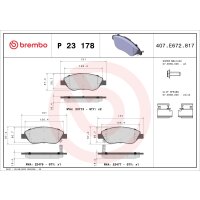 Bremsbelagsatz Scheibenbremse 20 mm BREMBO für u.a....