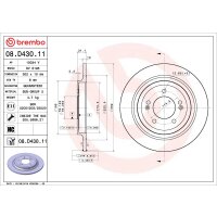 2 Bremsscheiben voll Ø 302 mm 10 mm beschichtet BREMBO für u.a. HYUNDAI TUCSON