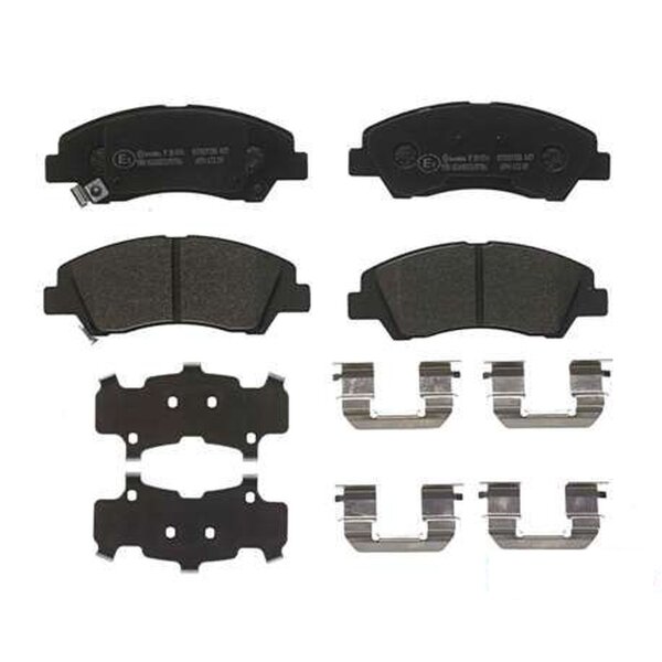 Brake pad set disc brake 17 mm BREMBO suitable for e.g. HYUNDAI i10