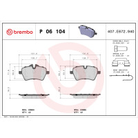 Bremsbelagsatz Scheibenbremse 18 mm BREMBO passend...