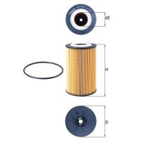 Oil filter filter insert 73mm KNECHT for MERCEDES C-CLASS...