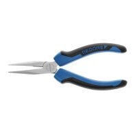Flat round nose pliers 160 mm 2K handle GEDORE 8132-160 JC