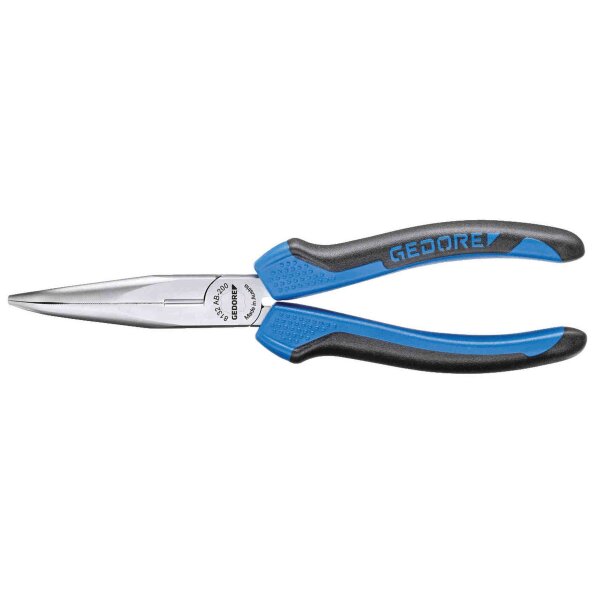 Flat round nose pliers 160 mm 2K handle GEDORE 8132 AB-160 JC