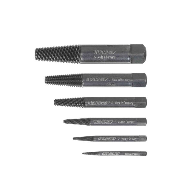 6-piece screw extractor set M3-M24 GEDORE 8551-66