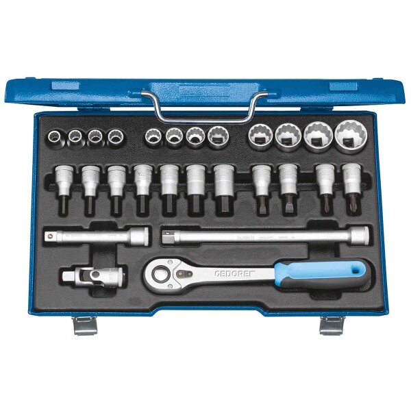 Socket wrench set 1/2, 27-piece, UD profile, 10-30 mm GEDORE D 19 IMU-10