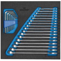 Ring spanner set in Check Tool Module GEDORE 1500 CT2-7