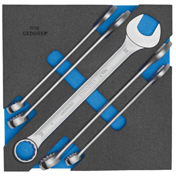 Ring spanner set in GEDORE 1500 CT2-7-32 check tool module