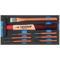 Assortment of chisels in the GEDORE BLUE check tool module