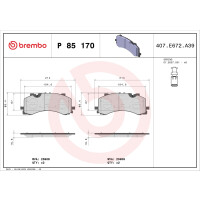 Bremsbelagsatz Scheibenbremse 17 mm BREMBO passend...