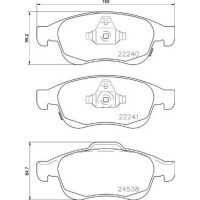Brake pad set disc brake 19 mm BREMBO for e.g. JEEP RENEGADE