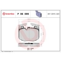 Bremsbelagsatz Scheibenbremse 20 mm BREMBO passend...