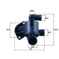 Thermostat coolant temp 87 °C with gasket MAHLE for...