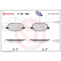 Brake pad set disc brake 18 mm BREMBO for e.g. ALFA ROMEO 4C