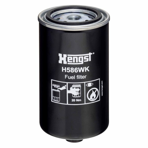 Fuel filter screw-on filter HENGST for STEYR CASE IH CUMMINS NEW HOLLAND