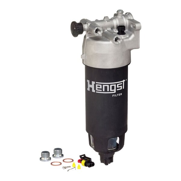 Fuel filter with filter heater Ø122mm 399mm HENGST FILTER universal use
