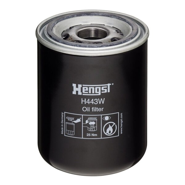 Screw-on oil filter Ø100mm Ø136mm HENGST FILTER for VALTRA S SERIES