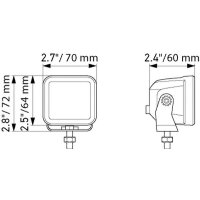 Fernscheinwerfer LED DEUTSCH Stecker HELLA Anbau mit Schalter Kabel BLACK MAGIC