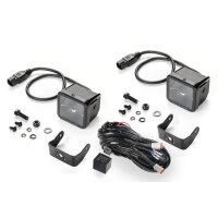 Fernscheinwerfer LED DEUTSCH Stecker HELLA Anbau mit Schalter Kabel BLACK MAGIC