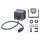 Fernscheinwerfer LED DEUTSCH Stecker HELLA Anbau mit Schalter Kabel BLACK MAGIC