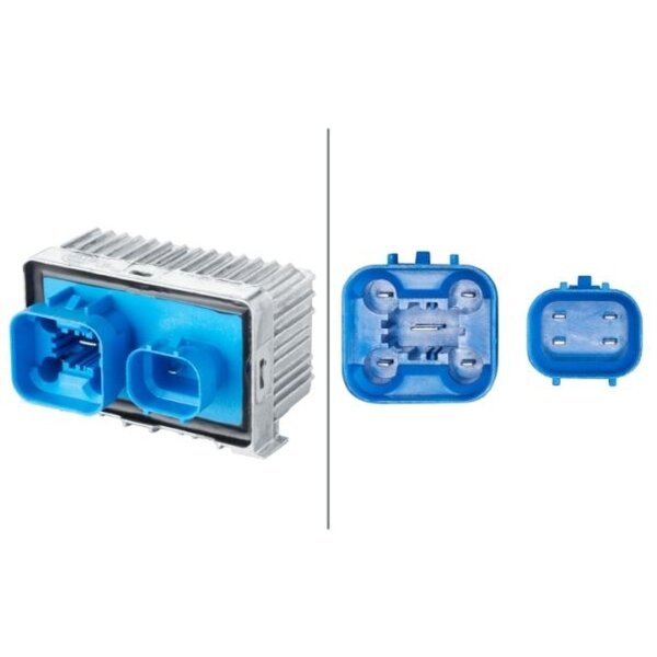 Glow Time Control Unit 12 V 9-pin HELLA suitable for e.g. OPEL CORSA