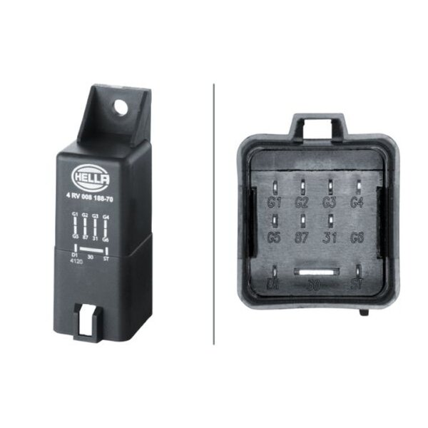 Glow Time Control Unit 12 V 10-pin HELLA suitable for e.g. VOLVO V70