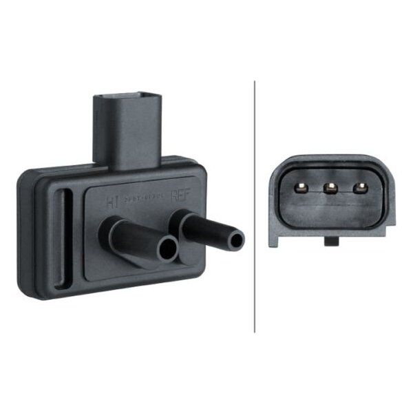 Sensor Abgasdruck geschraubt 3-polig HELLA für u.a. FIAT 500/595/695