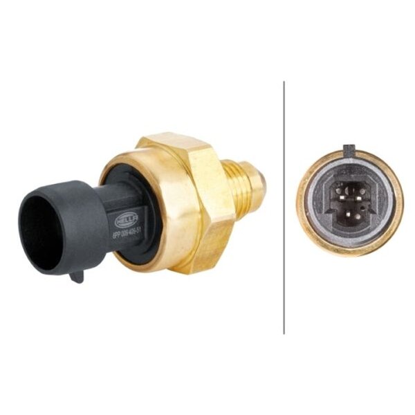Sensor Exhaust Pressure screw connection 3-pin HELLA suitable for FORD